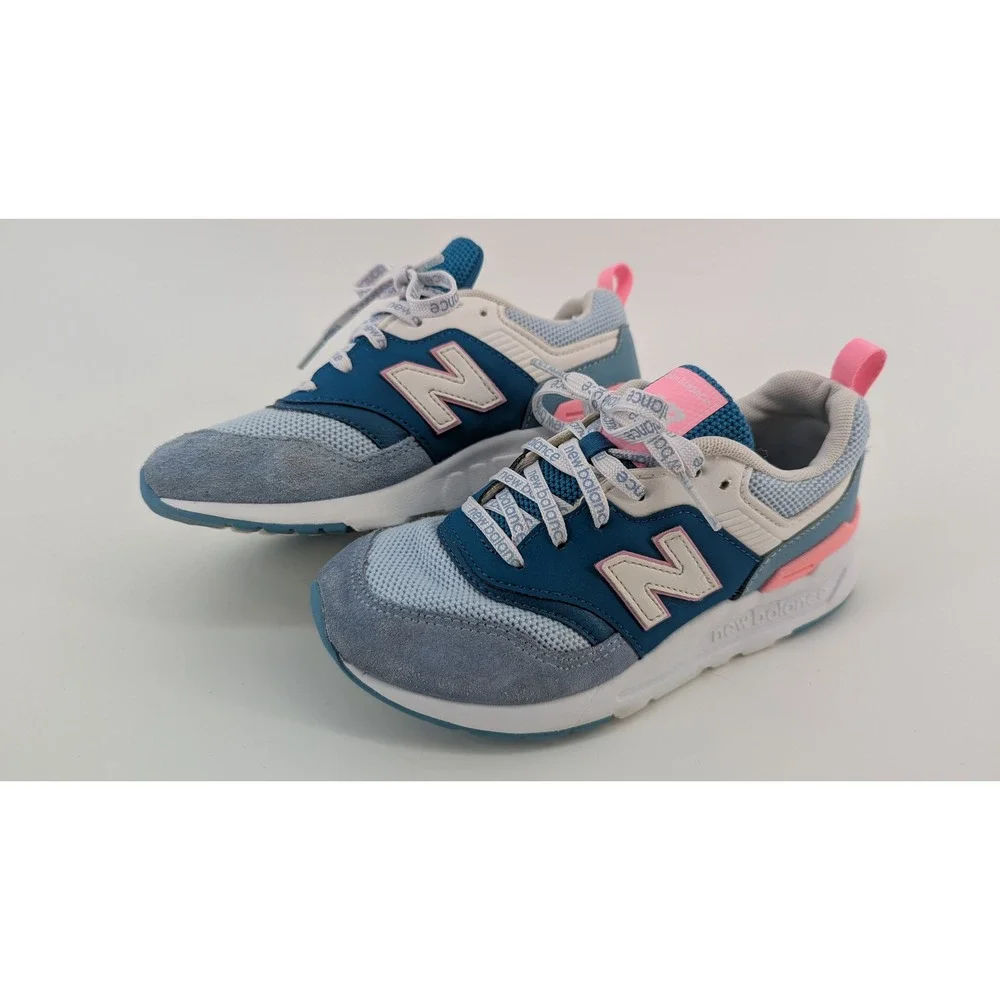 New Balance 997H Kids Blue Pink Suede Mesh Sneakers Shoes Size 1 PJ997HCV